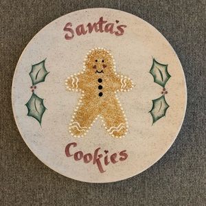 NEW Hand Painted Santa’s Cookies Plate